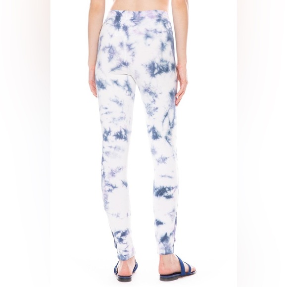 NWT- MONROW Midnight Iris Active Sweatpants Legging Two Tone Crystal Tie Dye - Picture 3 of 16